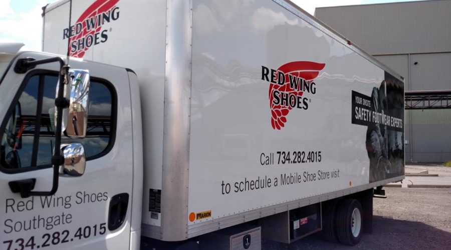 red wing shoe truck